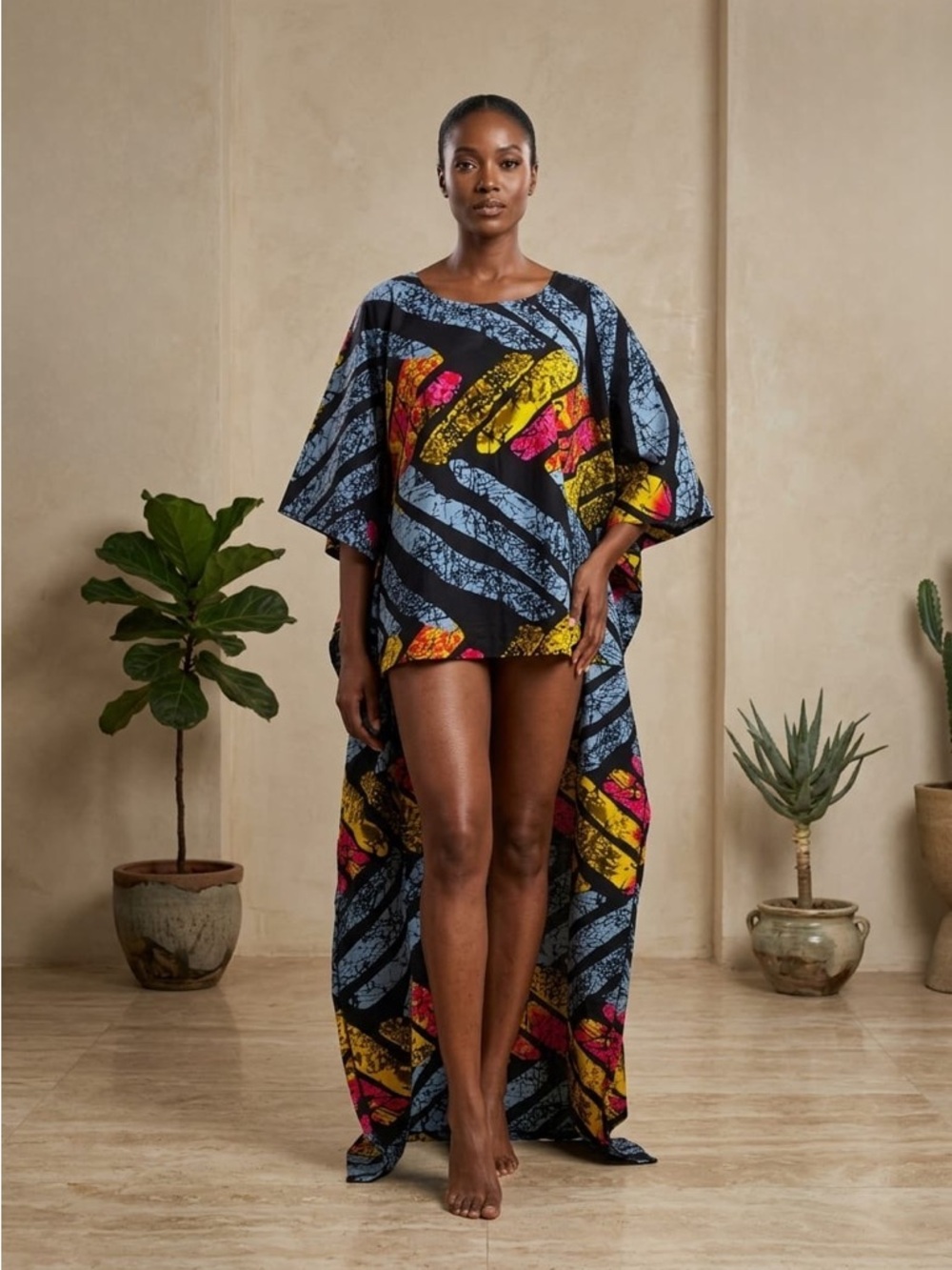 Bold Multicolor African High/Low Top